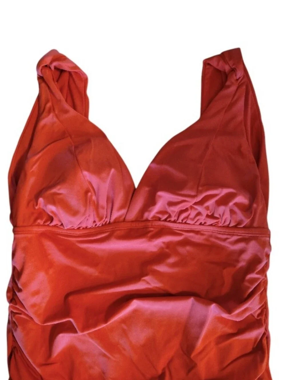 Time‎ and Tru Orange Plus Plunge VNeck One Piece Swimsuit XL (16- 18)